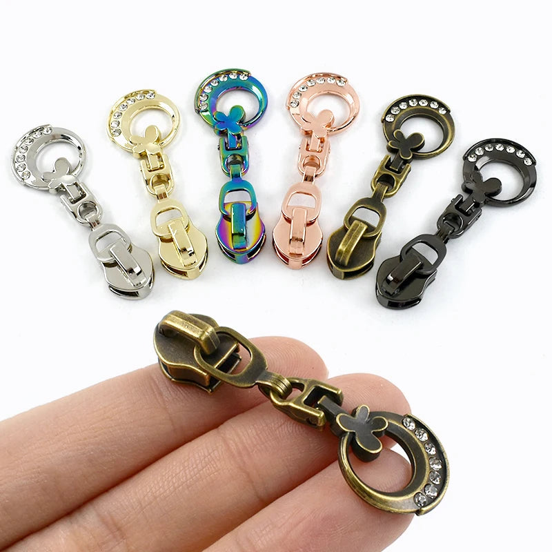 Meetee XP083 5# Nylon Zipper Slider Bag  Garment Puller Closures  Kit  Hardware  Accessories Pull for Nylon Zippers