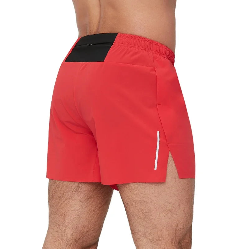 Men's Casual Summer Sports Shorts Elastic Waist Drawstring with Pockets Solid Color Board Shorts Mid Waist Plain Dyed