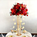 Romantic Gold Metal Stand Pillar Flower Metal Flowers Vase Stands for Wedding Table Centerpieces