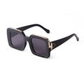 STORY STY86576W 2024 New Big Frame Sunglasses Stylish Luxury Modern Gold Metal Decor Vintage Square Shades Sun Glasses Women
