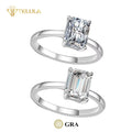 Classic 925 Silver Moissanite Ring Jewelry 3Ct VVS Moissanite Rings Radiant Cut Jewelry Moissanite Ring