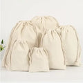 Hot Selling Eco-friendly White Cotton Drawstring Jewelry Bag Custom Logo Printed Wholesale Promotion Factory Canvas Letter