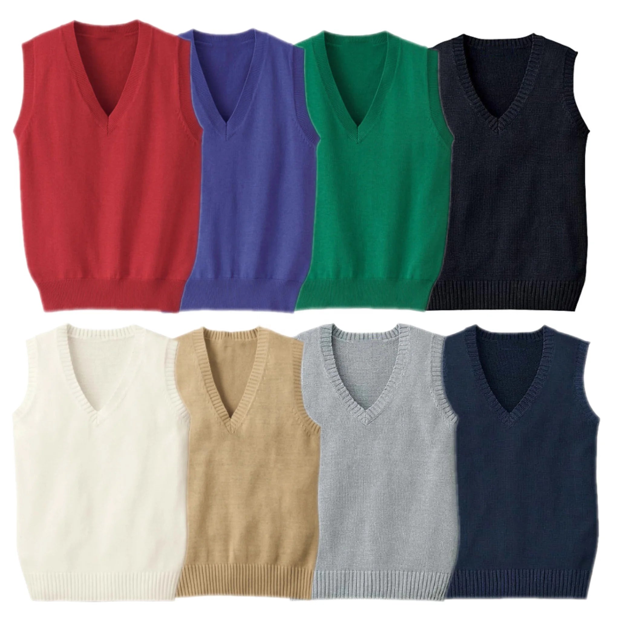 New Arrivals Colorful Fashion Wool Vest Middle School Students Boys and Girls Casual Sleeveless Knitting Winter Sweater Vest