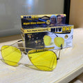 Wholesale Custom Men Women Car Drivers Alloy Night Vision Sunglasses Yellow Lens Anti-glare Night Driving Glasses