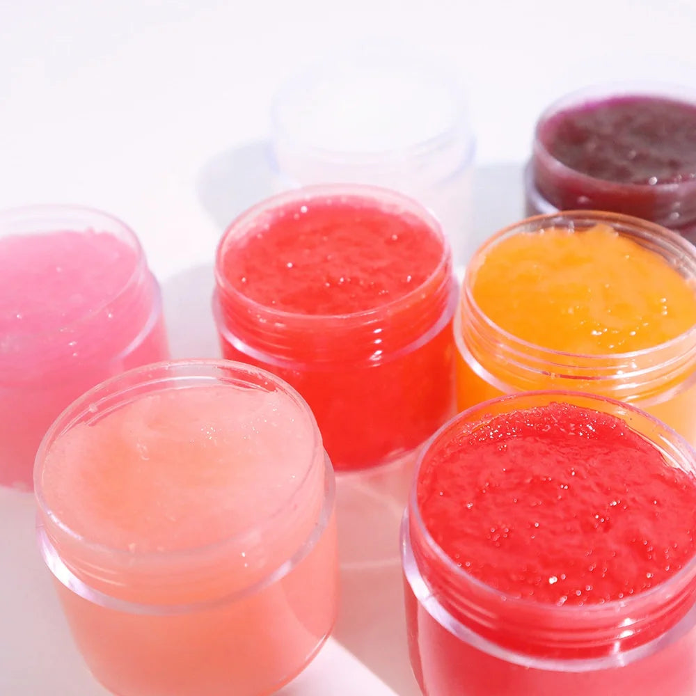Hot Selling Lip Scrub Gently Exfoliate Remove Dead Lip Skin Coconut Peach Strawberry Sugar Lip Scrub Vendors