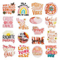 Hot Sales Embroidery Patch Good Words Inspirational Quotes Bag Clothing Trucker Hat Embroidered Iron on Patch for Girl Hat DIY