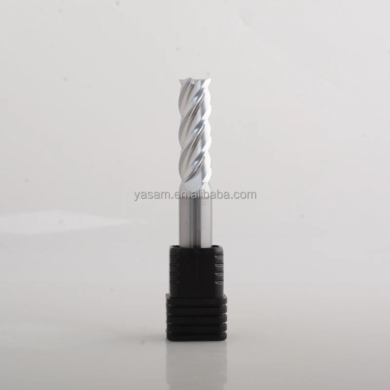 SLONS S100CU for Copper Alloy 4mm 4X4X50 4 Flutes square CNC Cutter Tungsten Solid Carbide End Mills