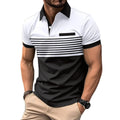 Summer Wholesale Fashion New Men's T-Shirt Top Business Short Sleeve Stand Collar Casual T-shirt