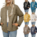 Women's Stylish Lightweight Jacket Plaid Pattern Stand Collar Belt Breathable Autumn Women's Sweet Full Sleeve Coats