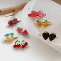 ARCHER Summer Handmade Custom Acetate Fruit Hair Clip Summer Cute Strawberry Watermelon One Word Clip Women Hair Accessory