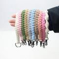 Handmade Customized Color Macrame Bracelet Wristlet Keychain Woven Technique with Cartoon Style