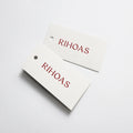 Custom Design Printing White Paper Garment Tag for Clothes Packaging Bags and Tags