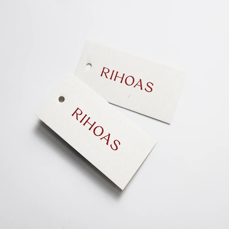 Custom Design Printing White Paper Garment Tag for Clothes Packaging Bags and Tags