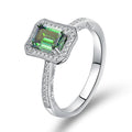 Ins New Arrival 925 Silver Pass Diamond Tester Emerald Cut 1 Carat Silver Ring Certified Diamond Engagement Ring