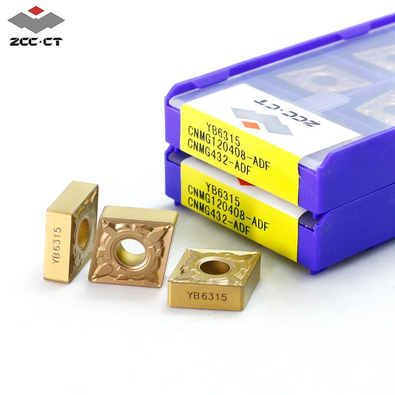 ZCC-CT CNC Lathe Turning Tools CNMG Series Carbide Insert for Steel Parts Processing Model CNMG120404/120408 -ADF YB6315 OEM