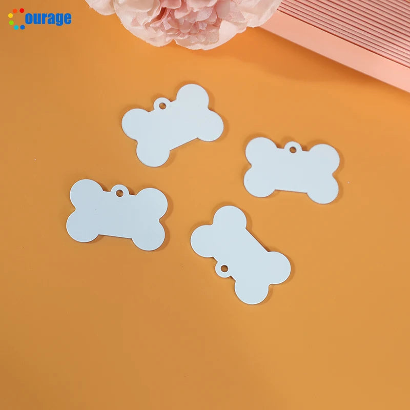 One Side Printing 25*38mm Stocked 1mm Thickness White Sublimation Blanks Dog Tag for Custom Printing