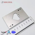 Premium Quality Customized LOGO Personalized Stainless Creative Poker Shape Spade A Card Bottle Opener for Home & Restaurant Use
