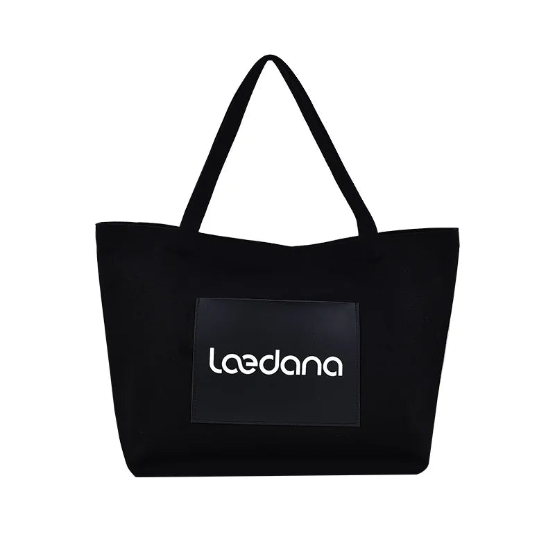Eco Wholesale Customized Logo Cotton Tote Bag Fashionable Screen Printing Plain Letter Pattern Reusable Cheap Beach Shopping Bag