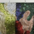 Flower Pattern Fabric Sequin Fluorescence Color Four Gold Designs Reversible 3mm Camouflage Wedding Mesh Lace Printing Yard Foil