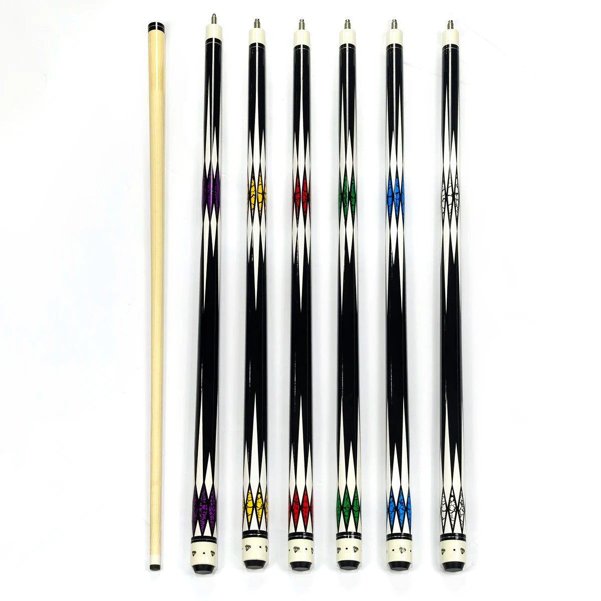 Premium Diamond 1/2 Joint Canadian Maple Wood 57 Inches with 12.5-12.75-13mm Tip Pool Billiard Cue on Sale