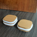Fast Delivery Square Beech Wood Door Stop With Rubber Ring