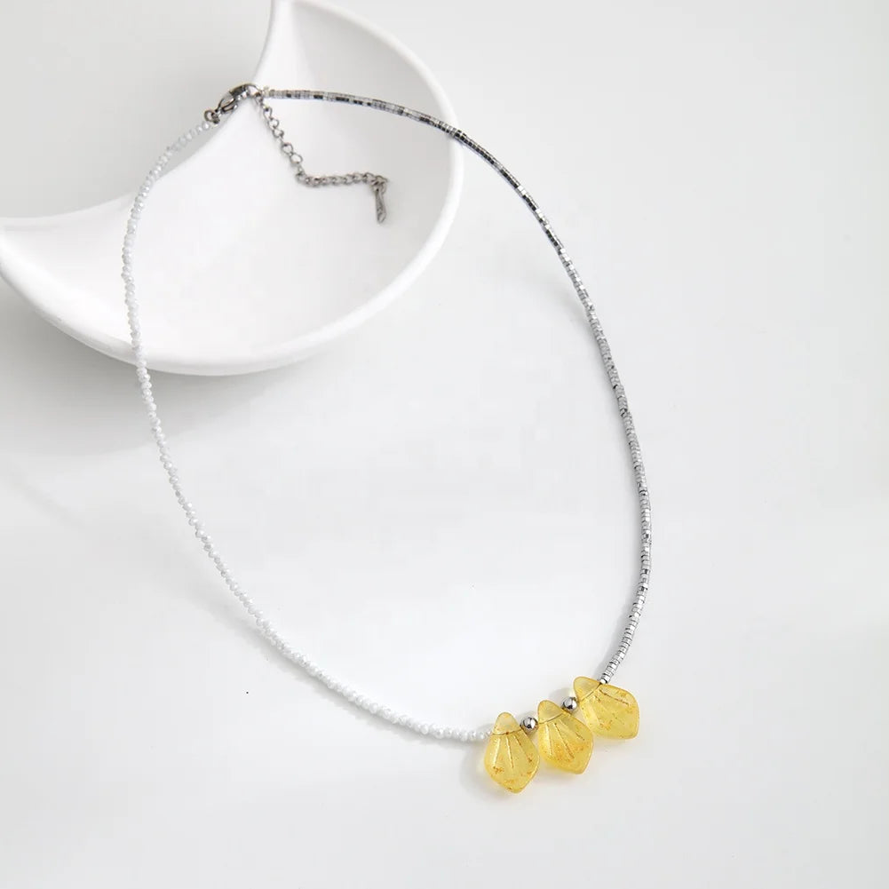 Hot Black Bohemian Women's Necklace Choker with White Crystal Hook Style Fashion Jewelry