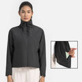 Women's Lightweight Custom Logo Zipper Yoga Softshell Windbreaker Breathable Waterproof Winter Sports Jacket for Outdoor Hiking