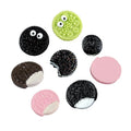 Bulk Stock Lovely Round Resin Cabochon Flat Back Miniature Cookies for Diy Decoration