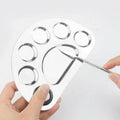 Manicure Pigment Tray Stainless Steel Cosmetic 0.5mm Thickness Semicircle Makeup Foundation Eyeshadow Mixing Palette