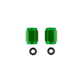 Green Tire Valve Cap Pair