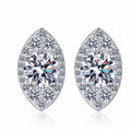 925 Solid Silver Moissanite Stud Earrings for Women D Color VVS1 5mm Moissanite GRA Certified Fashion Jewelry for Women