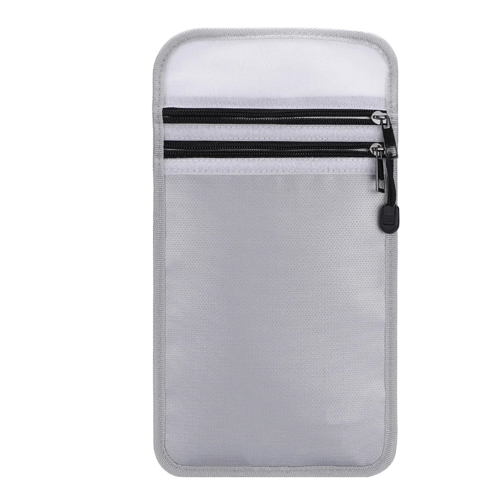 YIHUAXING Two-layers Zipper Bag with Sticker Closure Large Fireproof Money Fire Proof Holder Safe Document Bags