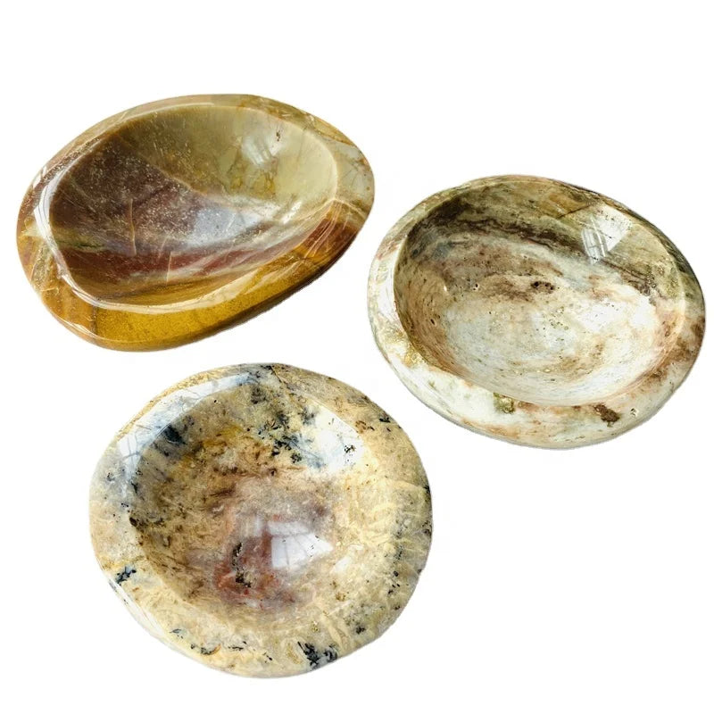 Wholesale Natural Crystal Ashtray Ocean Jasper Bowl Decoration