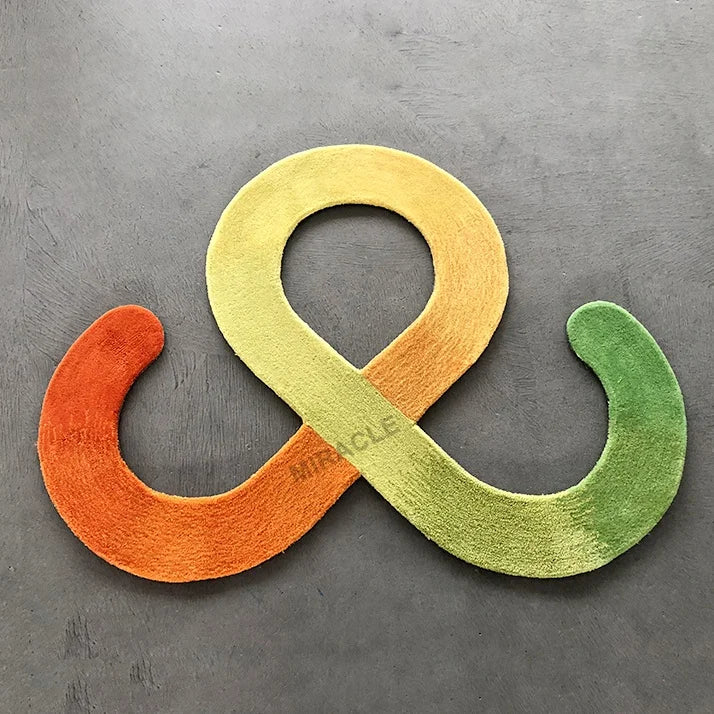 Logo Rugs Custom Room Modern Shaped Hand Tufted Carpet Custom Circle Mats