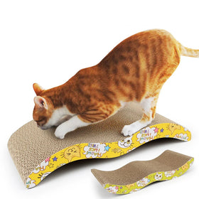 Manufacturer Wholesale Cat Supplies M-type Corrugated Cat Scratcher 4CM Thick High-density Corrugated Cat Scratching Board