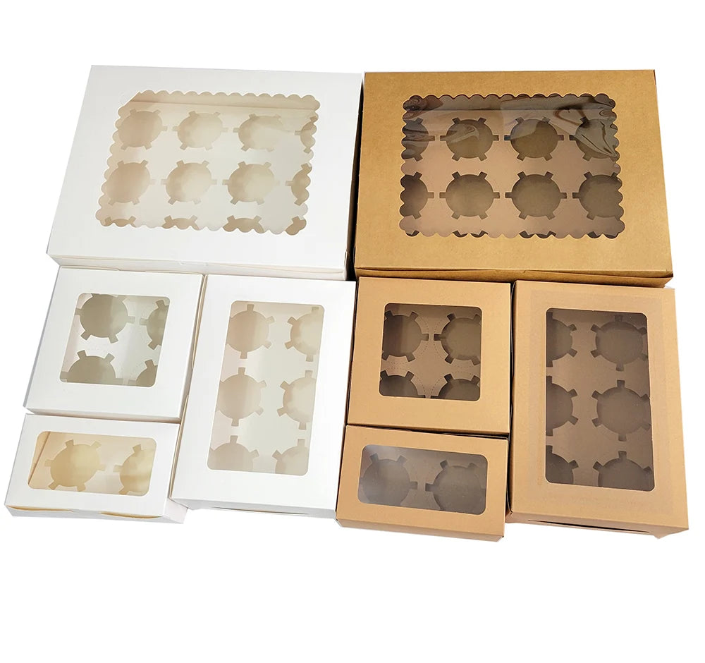 Take Away Matt Lamination Handmade 300g Paper Folder Cupcake Muffin Box