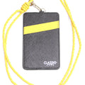 YIXINNIAN Double Sided PU Leather NATIONAL Business Card Holder Working ID Card Wallet with Neck Strap Lanyard