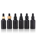 30ML Matte Black Dropper Bottle  Essential Oil Bottle Light-proof Liquid Bottle with Bamboo Lid
