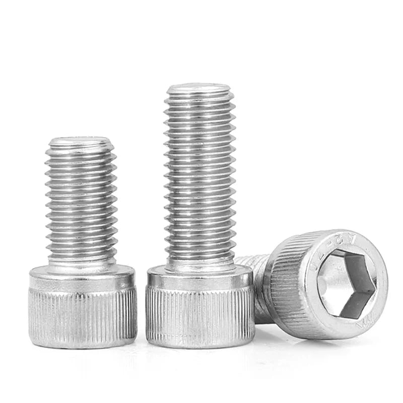 Din912 M6 Stainless Steel Sus304 Polished Plain Finish Hex Socket Allen Bolt