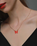 Glass Crystal butterfly Necklace Butterfly Color Clavicle Chain Necklace Jewelry Accessories MegaBDM