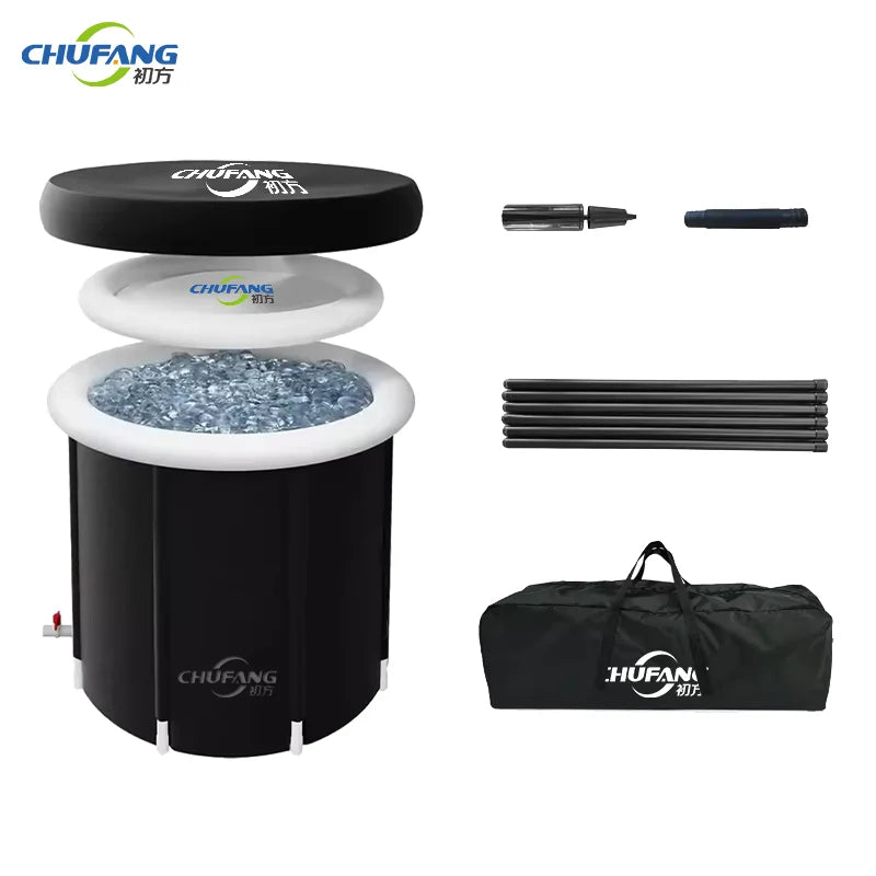 Durable Nylon PVC Portable Isolation Layer Inflatable Sports Recovery Ice Bath Tub Foldable Bathtub for Adults