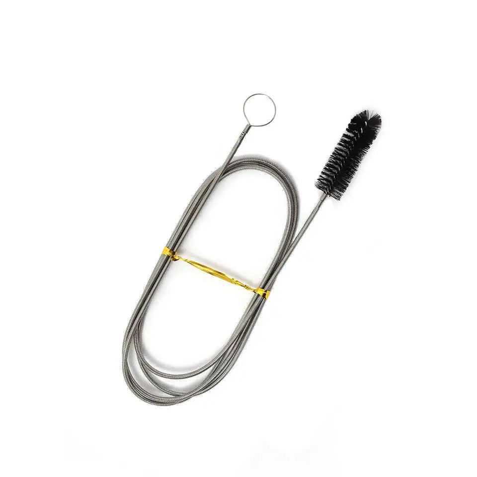 Aquarium Filter Brush Double-Ended Hose Brush Stainless Steel Cleaning Brush for Spring Fish Tank