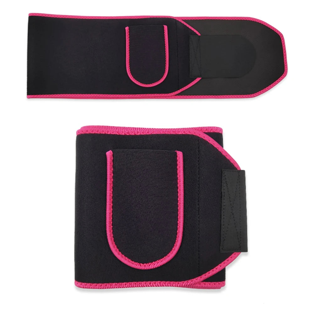 Neoprene Sweat Trainer Waist Belt for Sport Slimming Lose Weight Adjustable Trimmer with Phone Pocket Logo