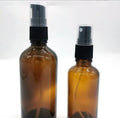 Amber Glass Bottle 100 ml Cosmetic Spray Bottle Brown Glass Bottle with 18/415 Plastic Mist Spray