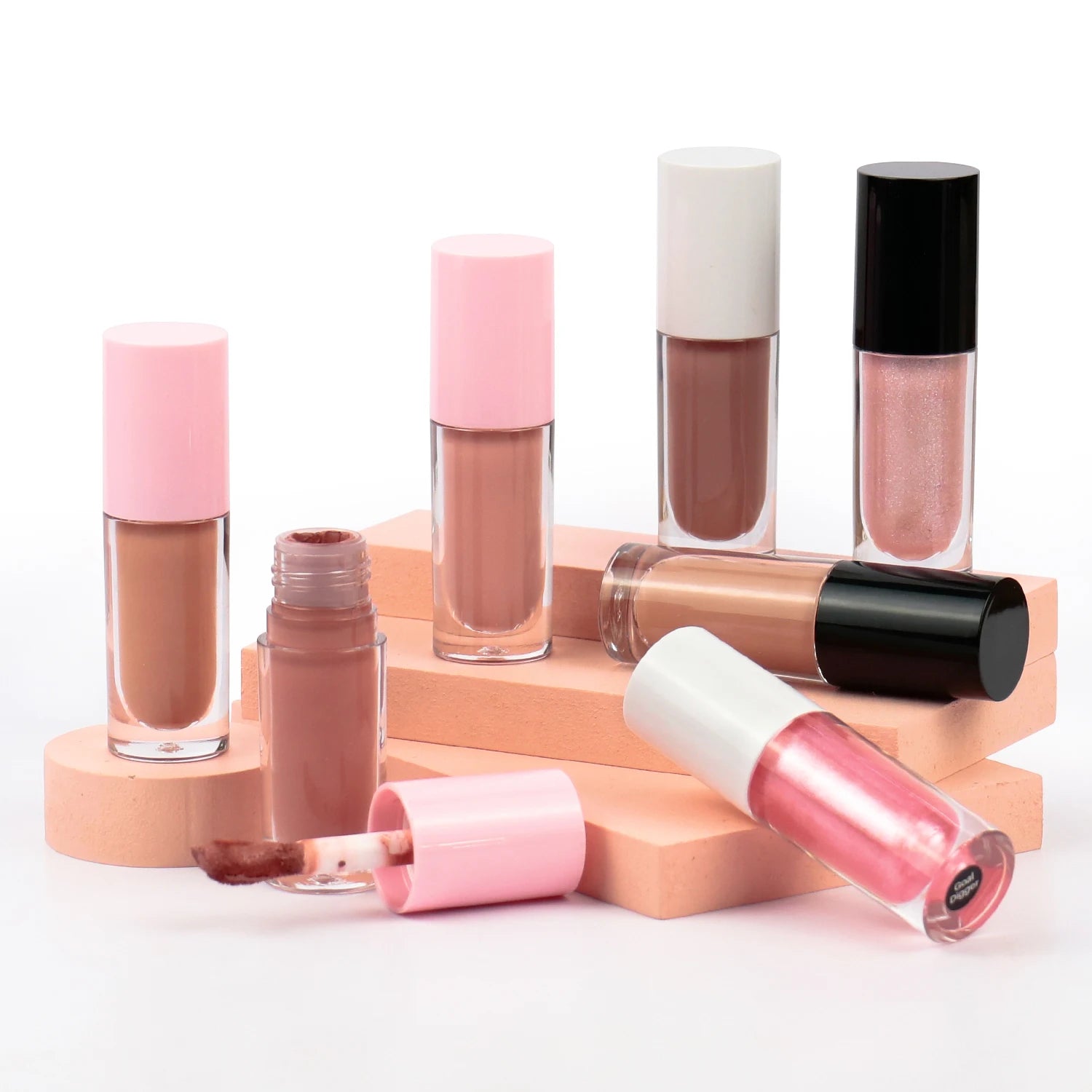 Custom Logo Matte Lip Gloss Wholesale Lipgloss Private Label Big Brush Glitter Makeup Brand