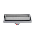 Long Floor Drain Watermark Stainless Steel Linear Tile Inserts Shower Drain Bathroom Concealed Removal Floor Drainage