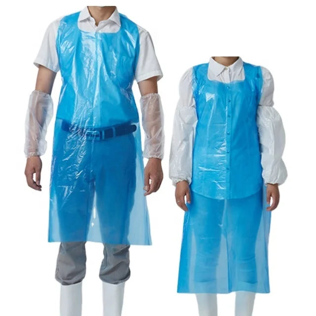 Clear Transparent Kitchen Poly Pe Disposable Plastic Apron