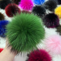 Fluffy Large Real Animal Fur Ball Pompom Fox Pompom Balls Fur Pompon 15cm Raccoon Pom Pom for Scarves Hats Bags Diy Accessories