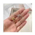 Fashion Snake Chain Jewelry 925 Sterling Silver Cubic Zircon Bowknot Women Pendant Necklaces Fine Jewelry