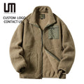 Liu Ming Winter Men Fashion Outdoor Windbreaker Casual Oversize Thick Lamb Fleece Jacket Plus Size 5XL Coats